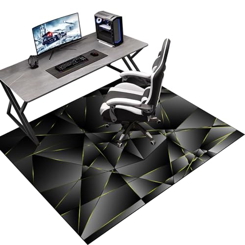 Tkuhknag Schreibtischstuhl unterlage Bürostuhl Unterlage Bodenschutzmatte für Teppich Gaming Teppich Stuhlunterlage Bürostuhl Matte 120 x 140 cm Bodenmatte unter Bürostuhl und Schreibtisch von Tkuhknag