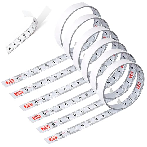 Tkxjry 6 Rollen Maßband Selbstklebend Metall, Maßband zum Aufkleben für Vermessung Werkbänke, Maßband Selbstklebend, Selbstklebendes Maßband Metrisches für Vermessung vertikaler Objekte wie Werkbänke Tkxjry 6 Rollen Maßband Selbstklebend Metall, Maßband zum Aufkleben für Vermessung Werkbänke, Maßband Selbstklebend, Selbstklebendes Maßband Metrisches für Vermessung vertikaler Objekte wie Werkbänke von Tkxjry