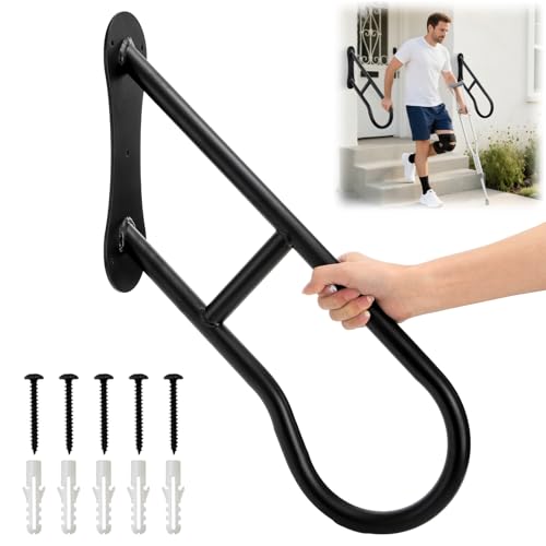 Tlence 58,4 cm Handläufe für Außentreppen, U-förmiges Handgeländer für 1-3 Treppen, wandmontierte Haltegriffe für den Innenbereich, strapazierfähiger, rutschfester Sicherheitsgriff für Garage, Veranda Tlence 58,4 cm Handläufe für Außentreppen, U-förmiges Handgeländer für 1-3 Treppen, wandmontierte Haltegriffe für den Innenbereich, strapazierfähiger, rutschfester Sicherheitsgriff für Garage, Veranda von Tlence
