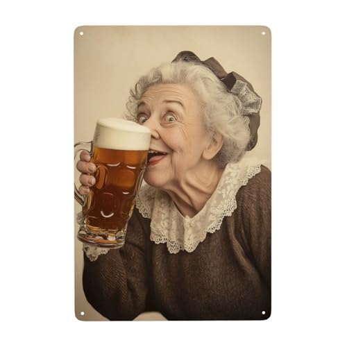 Blechschild Bier Werbung, 20x30cm Biergarten Schild, Metallschild Schmücken, Für Home Bar Pub Club Garage Dekor von TlevadArt