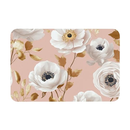 TlevadArt Fußabtreter Blumen, rutschfest Und Leicht Zu Reinigen, Kieselalgenschlamm Material, Elegante Und Romantische Atmosphäre, Für Außen Und Innen, 40x60cm TlevadArt Fußabtreter Blumen, rutschfest Und Leicht Zu Reinigen, Kieselalgenschlamm Material, Elegante Und Romantische Atmosphäre, Für Außen Und Innen, 40x60cm von TlevadArt
