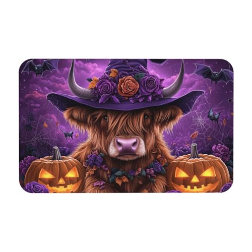 TlevadArt Fußabtreter Halloween 50x80cm, Dekomatte Innenbereich, rutschfeste Gummi-Unterseite, Kieselalgenschlamm Material, Leicht Zu Reinigen, Schaffen Sie Eine Festliche Atmosphäre TlevadArt Fußabtreter Halloween 50x80cm, Dekomatte Innenbereich, rutschfeste Gummi-Unterseite, Kieselalgenschlamm Material, Leicht Zu Reinigen, Schaffen Sie Eine Festliche Atmosphäre von TlevadArt
