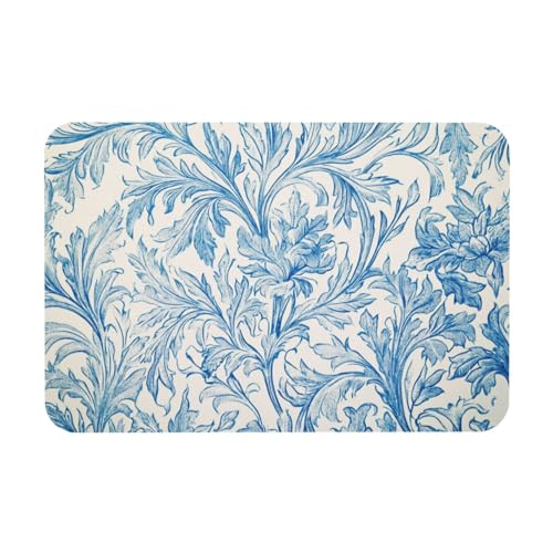 TlevadArt Fußabtreter Innen 40x60cm, Blaue Pflanze Blumen Fußmatten, Kieselalgenschlamm Material, rutschfest Fußmatte, Leicht Zu Reinigen, Für Außen Und Innen TlevadArt Fußabtreter Innen 40x60cm, Blaue Pflanze Blumen Fußmatten, Kieselalgenschlamm Material, rutschfest Fußmatte, Leicht Zu Reinigen, Für Außen Und Innen von TlevadArt