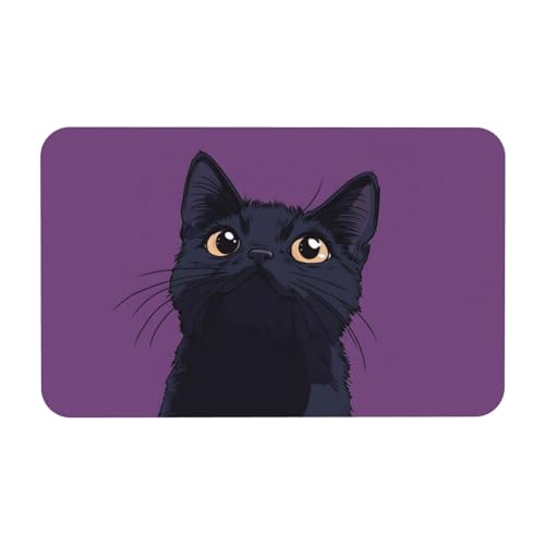 TlevadArt Fußabtreter Innen 50x80cm, Schwarze Katze Fußmatten, rutschfeste Und Waschbare Fußmatte, Für Badezimmer, Veranda, Küche, Schlafzimmer Usw TlevadArt Fußabtreter Innen 50x80cm, Schwarze Katze Fußmatten, rutschfeste Und Waschbare Fußmatte, Für Badezimmer, Veranda, Küche, Schlafzimmer Usw von TlevadArt