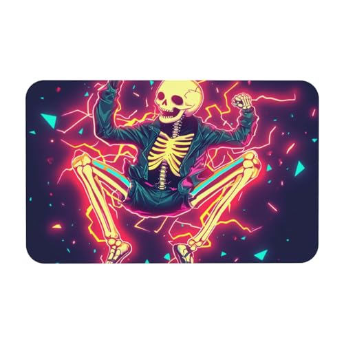 TlevadArt Fußabtreter Innen 50x80cm, Trendy Blitzschädel Fußmatten, rutschfest Fußmatte, Waschbar Fussmatte Aussen, Personalisierter Streetstyle, Für Innen- Und Außenbereich TlevadArt Fußabtreter Innen 50x80cm, Trendy Blitzschädel Fußmatten, rutschfest Fußmatte, Waschbar Fussmatte Aussen, Personalisierter Streetstyle, Für Innen- Und Außenbereich von TlevadArt