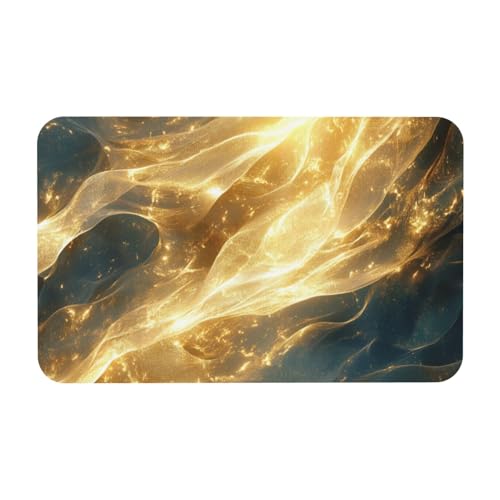TlevadArt Fußmatte Goldene Wellen, 50x80cm Fußmatten Waschbar, Fussmatte rutschfest, Kieselalgenschlamm Material, Dekorieren Sie Mit Luxuriöser Atmosphäre TlevadArt Fußmatte Goldene Wellen, 50x80cm Fußmatten Waschbar, Fussmatte rutschfest, Kieselalgenschlamm Material, Dekorieren Sie Mit Luxuriöser Atmosphäre von TlevadArt