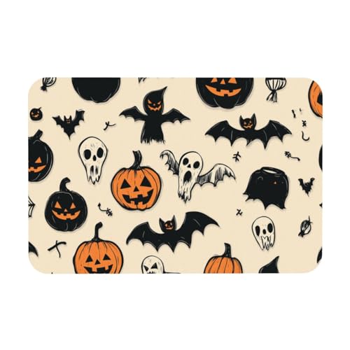 TlevadArt Fussmatte Halloween, 40x60cm Fußmatte rutschfest, Kieselalgenschlamm Material, Leicht Zu Reinigen, Für Badezimmer, Veranda, Küche, Schlafzimmer Usw TlevadArt Fussmatte Halloween, 40x60cm Fußmatte rutschfest, Kieselalgenschlamm Material, Leicht Zu Reinigen, Für Badezimmer, Veranda, Küche, Schlafzimmer Usw von TlevadArt