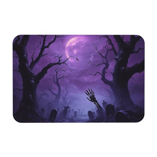 TlevadArt Fussmatte Innen, rutschfeste Und Waschbare Fußmatte, Halloween Friedhof Fußmatten, Kieselalgenschlamm Material, Schaffen Sie Eine Festliche Atmosphäre, 40x60cm TlevadArt Fussmatte Innen, rutschfeste Und Waschbare Fußmatte, Halloween Friedhof Fußmatten, Kieselalgenschlamm Material, Schaffen Sie Eine Festliche Atmosphäre, 40x60cm von TlevadArt
