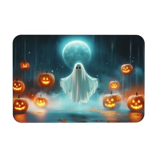 TlevadArt Fußmatte Innen Halloween, rutschfeste, Waschbare Fußmatten, Geist Kürbis Willkommens Fussmatte, Für Badezimmer, Veranda, Küche, Schlafzimmer Usw, 40x60cm TlevadArt Fußmatte Innen Halloween, rutschfeste, Waschbare Fußmatten, Geist Kürbis Willkommens Fussmatte, Für Badezimmer, Veranda, Küche, Schlafzimmer Usw, 40x60cm von TlevadArt