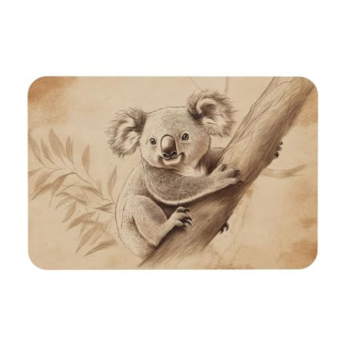 TlevadArt Fußmatte Koala 40x60cm, rutschfest Fußmatten, Koala-Umarmungsbaum-Kieselalgenschlamm-Fußmatte, Leicht Zu Reinigen, Für Drinnen Und Draußen TlevadArt Fußmatte Koala 40x60cm, rutschfest Fußmatten, Koala-Umarmungsbaum-Kieselalgenschlamm-Fußmatte, Leicht Zu Reinigen, Für Drinnen Und Draußen von TlevadArt
