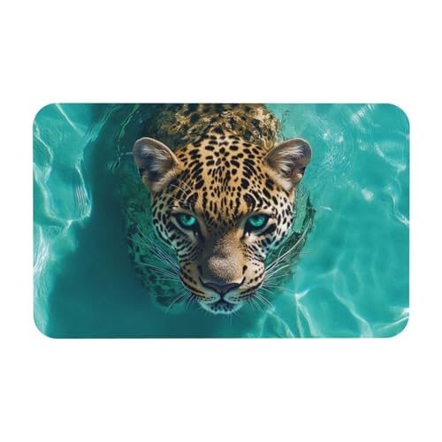 TlevadArt Fussmatte Leopard 50x80cm, rutschfeste, Waschbare Fußmatte, Dekomatte Innenbereich, Waschbar Fußmatten Aussen, Für Drinnen Und Draußen TlevadArt Fussmatte Leopard 50x80cm, rutschfeste, Waschbare Fußmatte, Dekomatte Innenbereich, Waschbar Fußmatten Aussen, Für Drinnen Und Draußen von TlevadArt