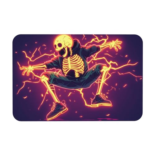 TlevadArt Fußmatte Skeleton, 40x60cm Kieselalgenschlamm Fußmatten, rutschfeste Gummi-Unterseite, Personalisierter Streetstyle, Leicht Zu Reinigen, Für Badezimmer, Haustür, Eingangsbereich, Garten TlevadArt Fußmatte Skeleton, 40x60cm Kieselalgenschlamm Fußmatten, rutschfeste Gummi-Unterseite, Personalisierter Streetstyle, Leicht Zu Reinigen, Für Badezimmer, Haustür, Eingangsbereich, Garten von TlevadArt