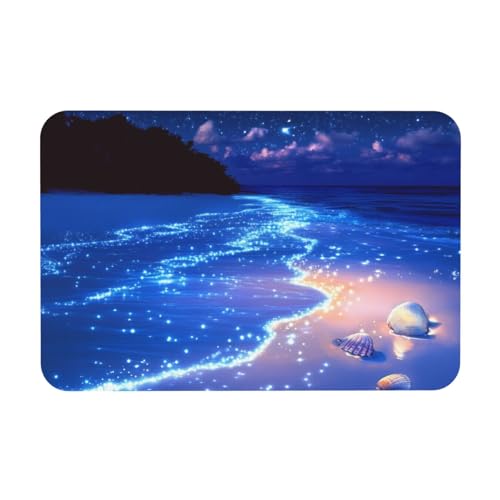 TlevadArt Fußmatte Sternenhimmel Strand, Fußmatten rutschfest, Kieselalgenschlamm Material, Leicht Zu Reinigen, Für Badezimmer, Haustür, Eingangsbereich, Garten, 40x60cm TlevadArt Fußmatte Sternenhimmel Strand, Fußmatten rutschfest, Kieselalgenschlamm Material, Leicht Zu Reinigen, Für Badezimmer, Haustür, Eingangsbereich, Garten, 40x60cm von TlevadArt
