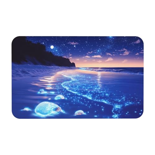 TlevadArt Fußmatte Sternenhimmel Strand, Fußmatten rutschfest, Kieselalgenschlamm Material, Leicht Zu Reinigen, Für Badezimmer, Haustür, Eingangsbereich, Garten, 50x80cm TlevadArt Fußmatte Sternenhimmel Strand, Fußmatten rutschfest, Kieselalgenschlamm Material, Leicht Zu Reinigen, Für Badezimmer, Haustür, Eingangsbereich, Garten, 50x80cm von TlevadArt