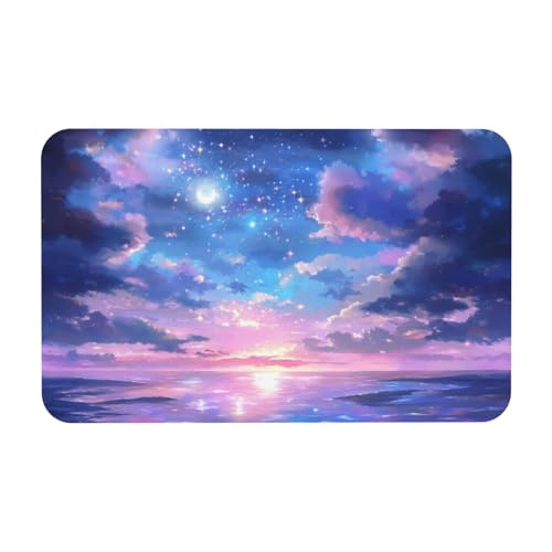 TlevadArt Fußmatte Verträumte Mondschein Meereslandschaft, rutschfeste, Waschbare Fußmatten, Für Badezimmer, Haustür, Eingangsbereich, Garten, 50x80cm TlevadArt Fußmatte Verträumte Mondschein Meereslandschaft, rutschfeste, Waschbare Fußmatten, Für Badezimmer, Haustür, Eingangsbereich, Garten, 50x80cm von TlevadArt