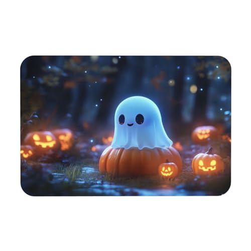 TlevadArt Fußmatten Innen Halloween, rutschfest Und Leicht Zu Reinigen, Süßes Gespenst Kürbis Kieselalgenschlamm Fußmatte, Für Drinnen Und Draußen, 40x60cm TlevadArt Fußmatten Innen Halloween, rutschfest Und Leicht Zu Reinigen, Süßes Gespenst Kürbis Kieselalgenschlamm Fußmatte, Für Drinnen Und Draußen, 40x60cm von TlevadArt