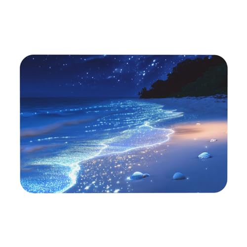 TlevadArt Fußmatten Sternenhimmel Strand, Fußmatte Waschbar, rutschfeste Gummi-Unterseite, Für Badezimmer, Veranda, Küche, Schlafzimmer Usw, 40x60cm TlevadArt Fußmatten Sternenhimmel Strand, Fußmatte Waschbar, rutschfeste Gummi-Unterseite, Für Badezimmer, Veranda, Küche, Schlafzimmer Usw, 40x60cm von TlevadArt