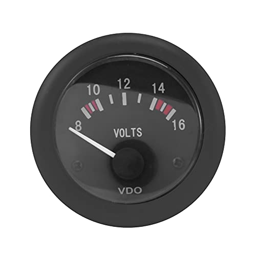 Tlily VDO Spannungsmesser, 12 V, VDO, Akku, Voltmeter, Zubehör für Instrumente von Tlily