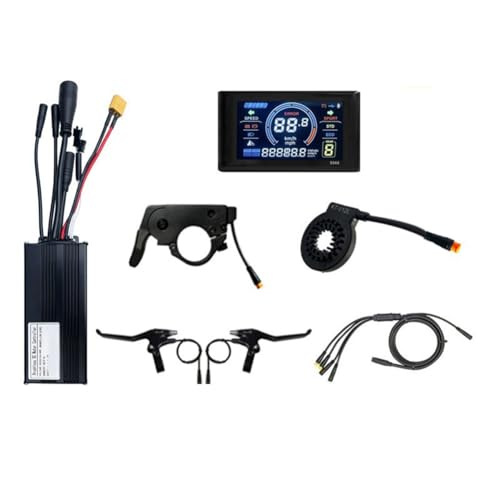 Tlilyy 30A 1000W 36/48V Fahrrad Lithium Batterie Modifikation Zubehör Drei-Modus Voll Wasserdicht Kleines Kit Wie Gezeigt Elektrische Modifikation S966 LCD Meter von Tlilyy