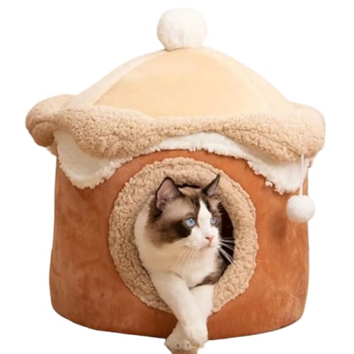 Tlilyy Katzen- und Hundehütte, warm, Winter, tiefer Schlaf, Haustiernest, geometrisches Eishaus, lustiges Komfort-Nest für mittelbraun, 48 x 48 cm, einfach zu bedienen Tlilyy Katzen- und Hundehütte, warm, Winter, tiefer Schlaf, Haustiernest, geometrisches Eishaus, lustiges Komfort-Nest für mittelbraun, 48 x 48 cm, einfach zu bedienen von Tlilyy