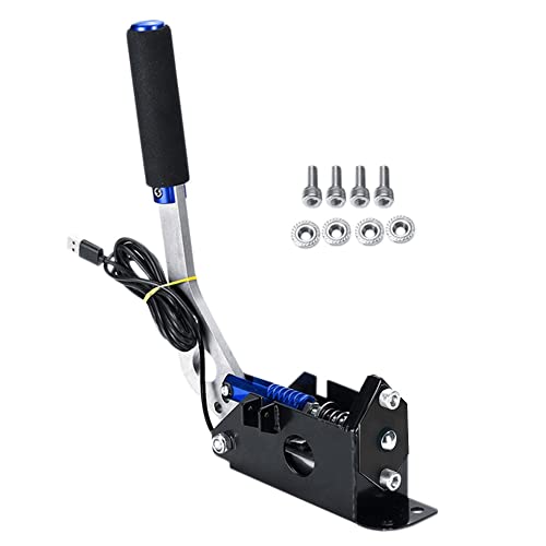 Tlilyy Neue USB-Handbremshalle hat keine Kontakt-Induktions-Handbremse für SIM-Spiele G25/27/29 T500 mit Schrauben, Blau von Tlilyy
