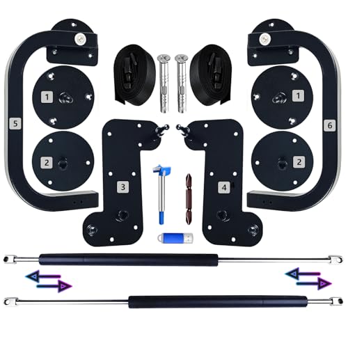 Tlongxia (Vertikal, King/California King Create A Luxurious Bed Easy Murphy Bed Hardware Kit, Hover in Mid Air Hydraulic Rod Gas Spring System, Folding Wall Frame Hidden on The Wall von Tlongxia