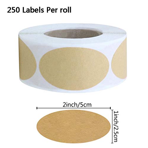 100pcs/Roll Oval Leere Kraftpapieretiketten Handgefertigte Backaufkleber Kleber Seal Labels Geschenk Tags Für Marmeladengläser Stanze Schnitte Für Scrapbooking Boy von Tmboryuu