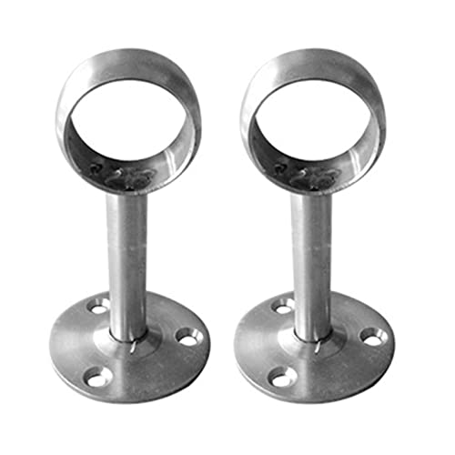 2pcs Deckenmontage Flanschstangenhalter Garderobe Rohrhänge Hanging End Stütze Stütze Für Vorhangrohrschrankstangen Deckenmontage Vorhanghalterung von Tmboryuu