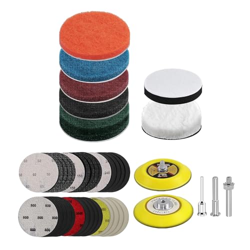 42pcs Auto Scheinwerfer RestorationKit Schleifscheiben Backpads Wollpolster Entfernen Kratzer Und Restaurieren von Tmboryuu