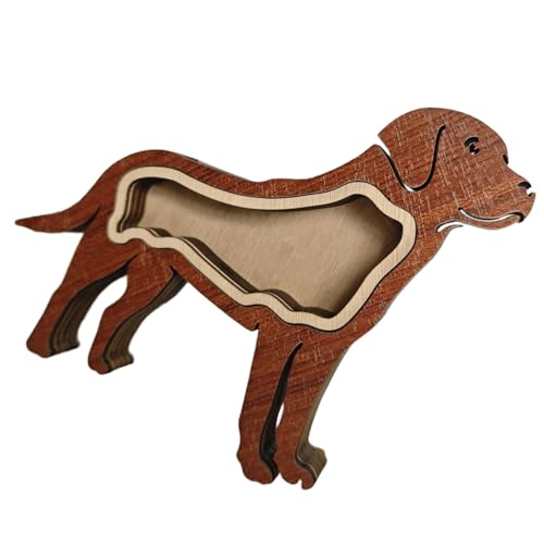 Holz Haustier Haar Keetsakes Box Hunde Katzen Skulptur Für Anpassbarer Haustier Name Gedenkdisplay Handgemachte Home Tabletop Dekorative Haarspeicherbox von Tmboryuu