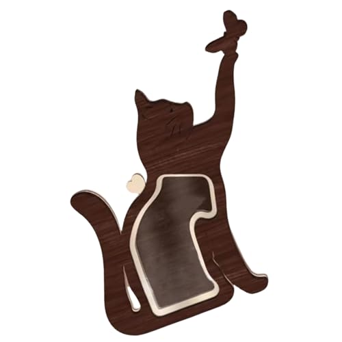 Holz Haustier Haar Keetsakes Box Hunde Katzen Skulptur Für Anpassbarer Haustier Name Gedenkdisplay Handgemachte Home Tabletop Dekorative Haarspeicherbox von Tmboryuu