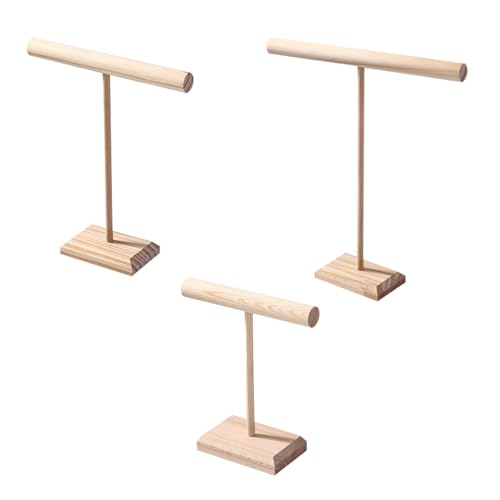 Holzbasis Schmuck Display Rack Armreifspeicher T Form von Tmboryuu