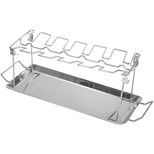 Premium Stahlrippen Stehen Für Ofengrills Oder Raucher Ölschale Und Doppelgriff Köche Proof Rippen Kochständer Premium Stahlrippen Stehen Für Ofengrills Oder Raucher Ölschale Und Doppelgriff Köche Proof Rippen Kochständer von Tmboryuu