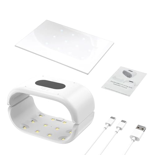 Professionelle Doppel UV Harzlampe 24 LED Perlen Uniformes Härtungs Härtungslampe Für Nägel Kunst Und Telefonbildschirmschutz Blasenfreies Harz von Tmboryuu