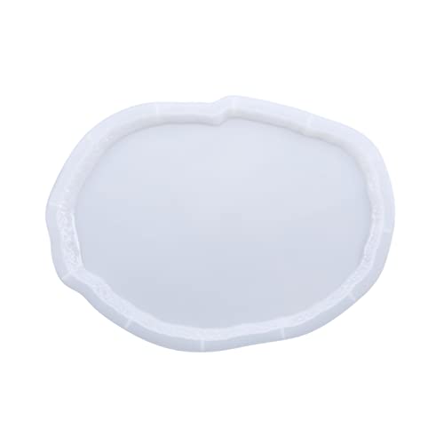 Silikon Große Tablettform Unregelmäßiger Oval/runde Untersetzer Epoxidharzgussform Für Kunstzubehör Home Office Decor Epoxy Gussform von Tmboryuu