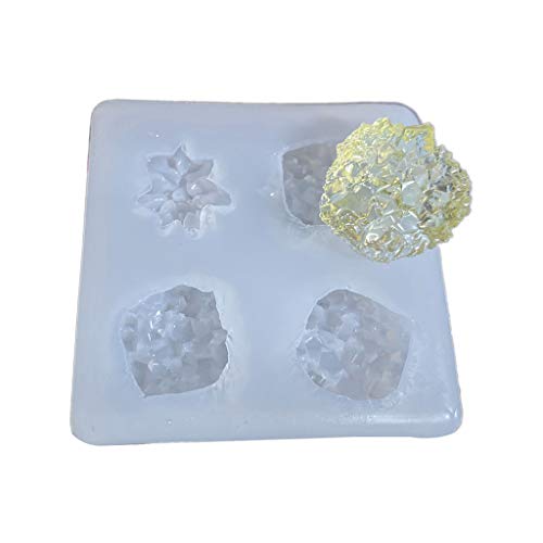 Simulation Original Stein UV Epoxy Harzform Schimmel Kristall Steinguss Form Handgefertigt Basteldekoration Silikonform Druck Topf Für Harzguss von Tmboryuu