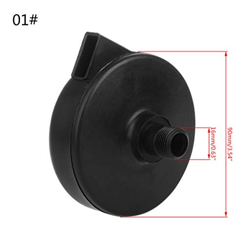 Tmboryuu 16/20mm Schwarz Plastische Männliche Gewindeabgase Muffler Luftfilter Schalldämpfer Schaumöl Aquarium Reiniger Aquariumschwamm Conditioner Purifikator Blau Block Pool B Pool von Tmboryuu