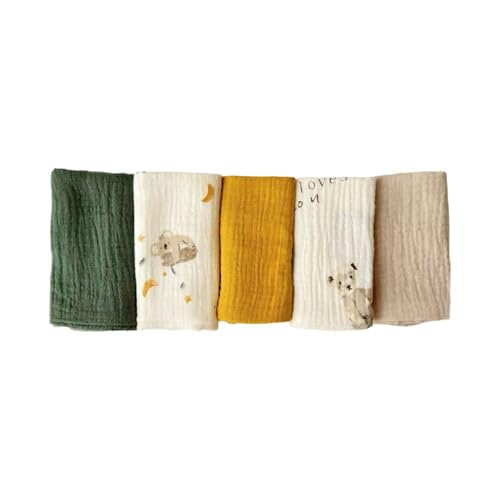 Tmboryuu 5 Teiliges Set Sanftes Baumwollkindwaschanlagen Badezeit Essentielles Handtuch 25x25 cm Unisex Design Kleines Taschentuch Atmungsaktives Säuglingsbadzubehör Tmboryuu 5 Teiliges Set Sanftes Baumwollkindwaschanlagen Badezeit Essentielles Handtuch 25x25 cm Unisex Design Kleines Taschentuch Atmungsaktives Säuglingsbadzubehör von Tmboryuu