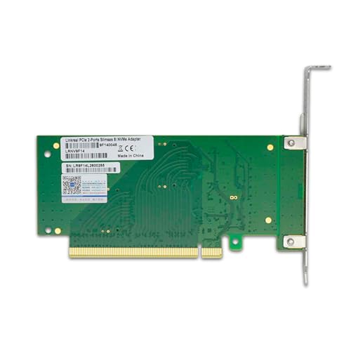 Tmboryuu Advanced PCIe X16 Bis 2 SLIMSAS SFF 8654 8I Adapter Für Die Desktop Erweiterung Hochgeschwindigkeitsdatenübertragung Stabile Verbindung Tmboryuu Advanced PCIe X16 Bis 2 SLIMSAS SFF 8654 8I Adapter Für Die Desktop Erweiterung Hochgeschwindigkeitsdatenübertragung Stabile Verbindung von Tmboryuu