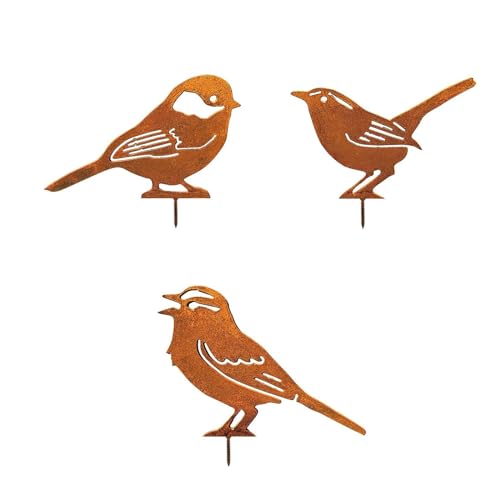 Tmboryuu Dekorative Gartenstände Set Metallgarten Ornamente wasserdichte Dekorationen Für Innenhäuser Freien Rasen Dekore von Tmboryuu