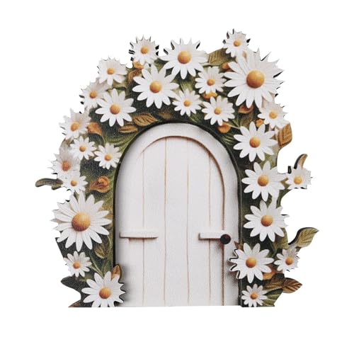 Tmboryuu Feen Tür Baum Dekorationen Miniatur Fairy Garden Accessoires Outdoor Decors Tree Stumpfs Decors Türgartenkunst von Tmboryuu