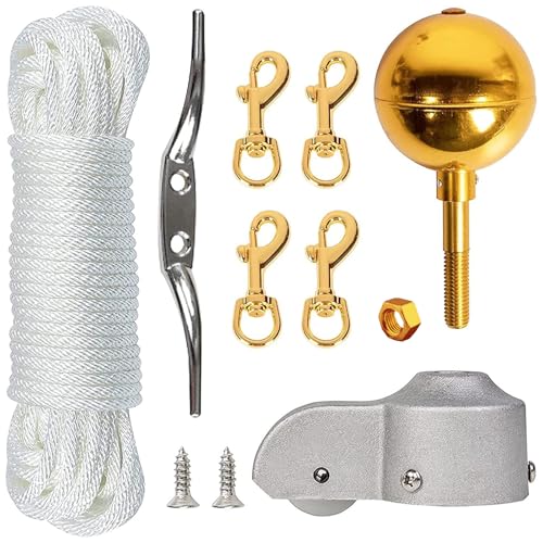 Tmboryuu Komplette Fahnenmast Pulienscheiben Wartungssysteme Zubehör Für 2-2 6-Zoll von Tmboryuu