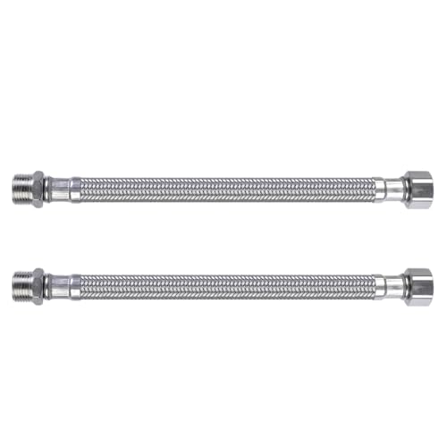 Tmboryuu Packung Mit 2 Hochdruckbeständigen 304 Edelstahl Flexible Installateurschläuche 3/8 Zoll Geeignet Für Küchenbad. Verwenden Sie Edelstahlschlauch. von Tmboryuu