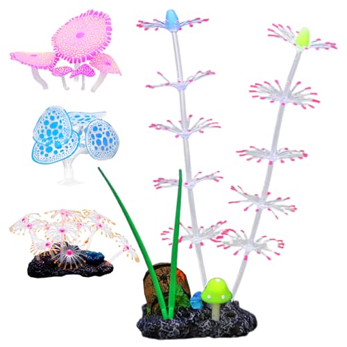 Tmboryuu Packung Von 4 Fluoreszenzfarben Künstliche Korallen Für Aquarienliebhaber Und Wohnkendezarben Detailliert Und Verblüffend Resistent von Tmboryuu