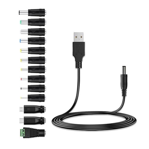 Tmboryuu USB Zu DC5V DC5.5X2.1mm Ladekabel 13 Adaptertipps Für Die Verwendung Von Home Office Travel Für Verschiedene Geräte Tmboryuu USB Zu DC5V DC5.5X2.1mm Ladekabel 13 Adaptertipps Für Die Verwendung Von Home Office Travel Für Verschiedene Geräte von Tmboryuu