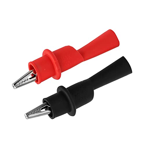 Verbesserter Isolierter Sicherheitstest Clip Clip Metall Krokodilclips Für Multimeter Rot & Schwarz 1 Paar Multimeter Lead Sonden von Tmboryuu