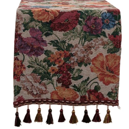 Vintaged Tableloth Table Runner Mit Einzigartigen Quastendetails Für Hochzeitsdekorationsparty Und Täglicher Verwendung von Tmboryuu