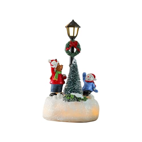Weihnachtsverzierung Leuchte LED Street Lampe Harz Weihnachtslicht Dekoration Für Garten Freien Und Innendekorationspfad von Tmboryuu