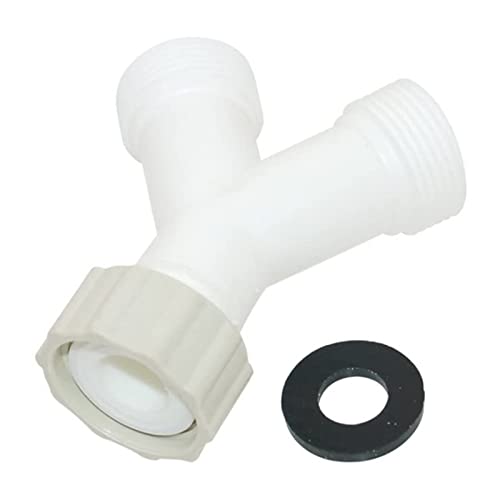 Weißer Kunststoff 3/4-Zoll Geschirrspüler Abflussschlauchadapter 3 Wege Stecker Y Form Splitteranschluss Für Waschmaschine von Tmboryuu