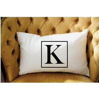 Benutzerdefinierte Kissen, Personalisierte Monogramm Initial Buchstabe Kissenbezug, Benutzerdefinierte Kissen Personalisieren von TmolosCo